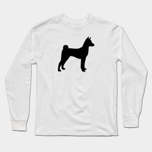 Basenji Dog Breed Silhouette Long Sleeve T-Shirt